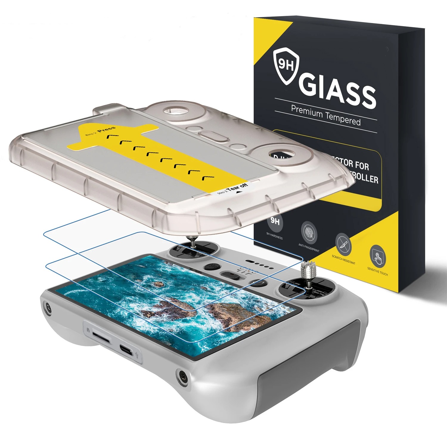 Glass Protector Auto - Para dji flip/air3/3s/mini3/4pro tela de controle