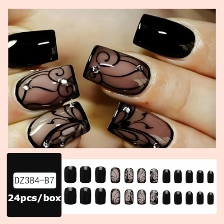 Unhas Postiças Curtas Quadrada - Full Cover Adhesive avaliação e preço
