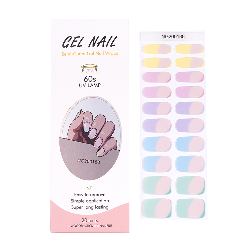Huizi francês gel tiras de unh - Full Cover Adhesive avaliação e preço